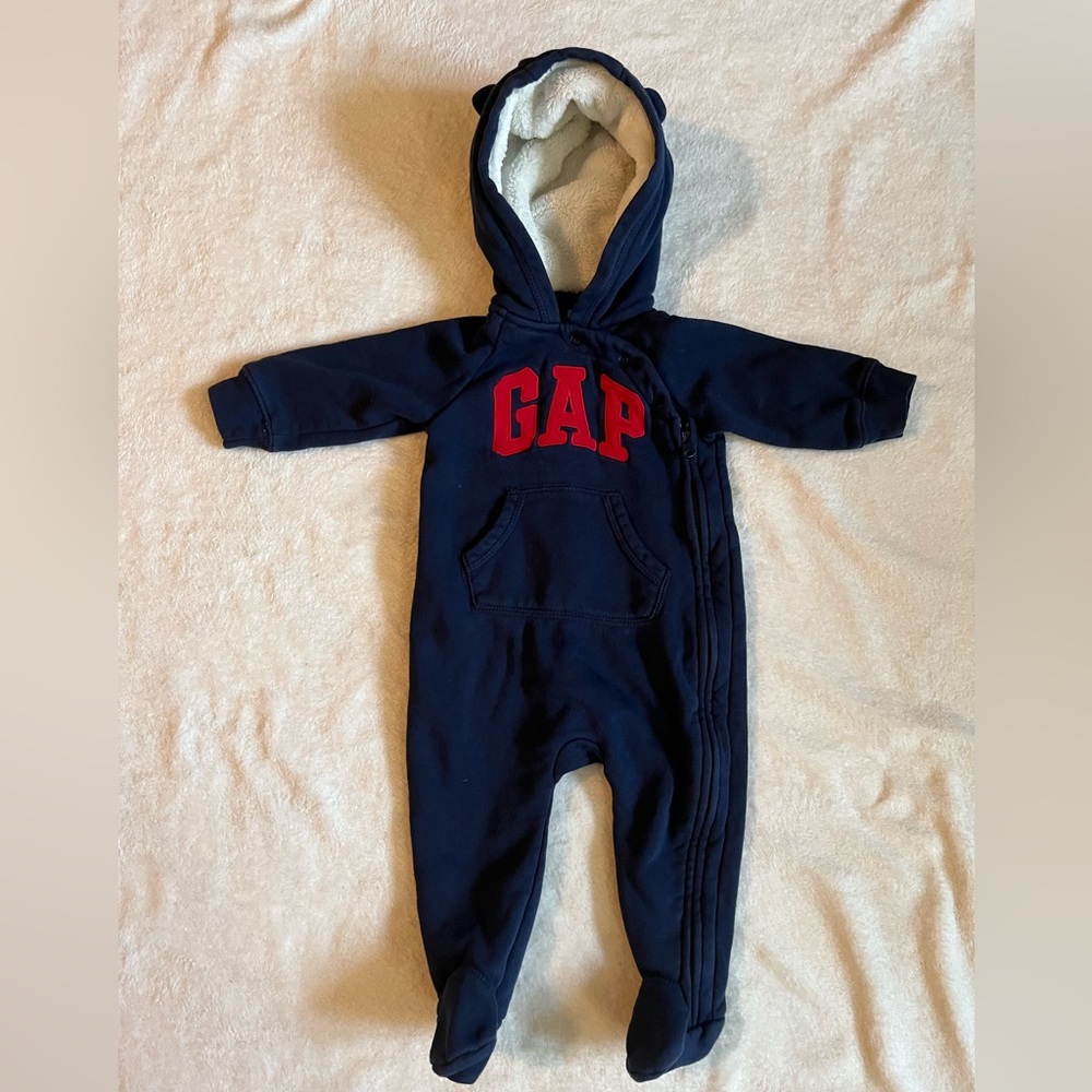 🎉 HP 🎉 Baby GAP onesie fleece zip 6 mo